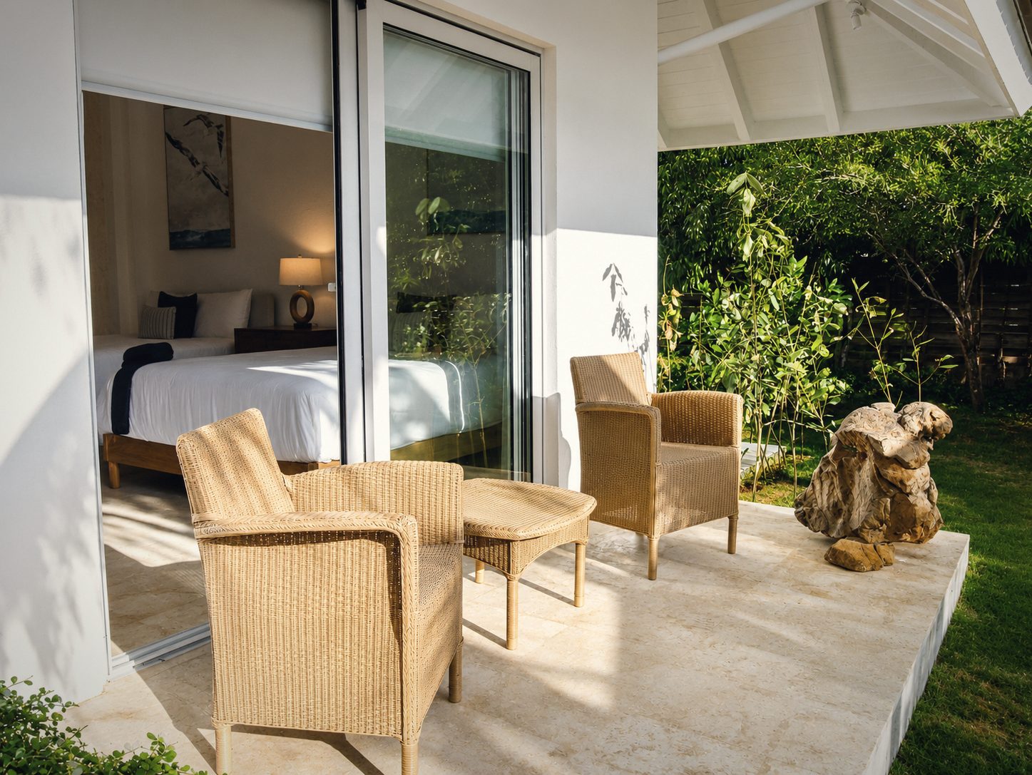 Its terrace, late afternoon, Villa Aurelia, Casa de Campo