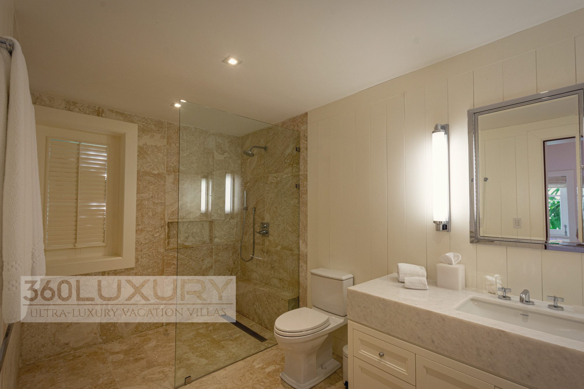 A shower room, Villa Bellarive, Casa de Campo