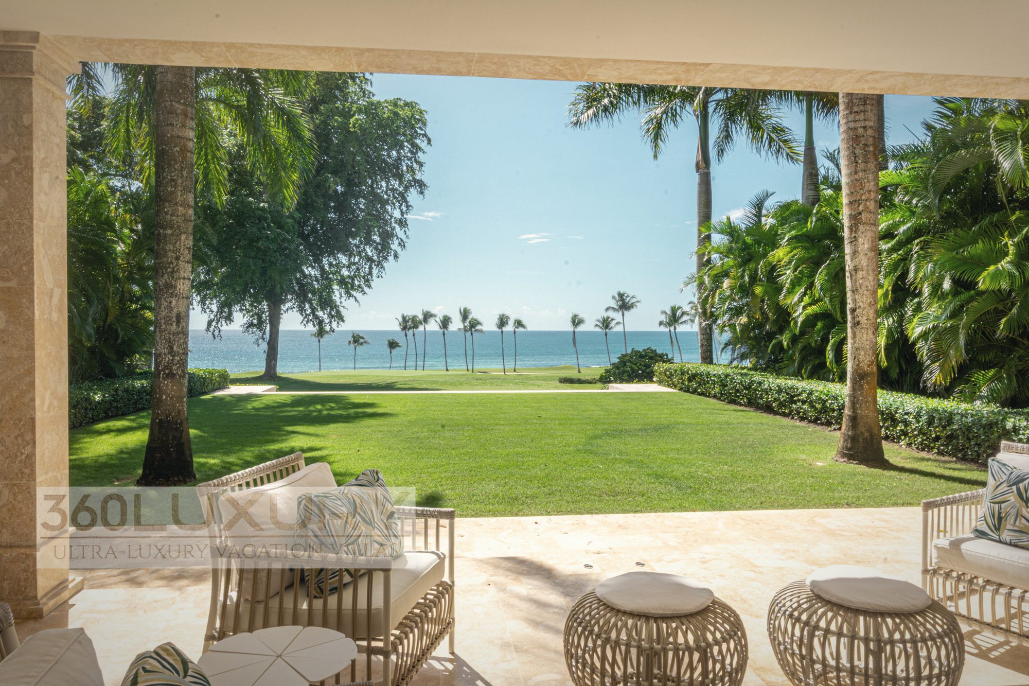 From the terrace, over the fairway, Villa Bellarive, Casa de Campo