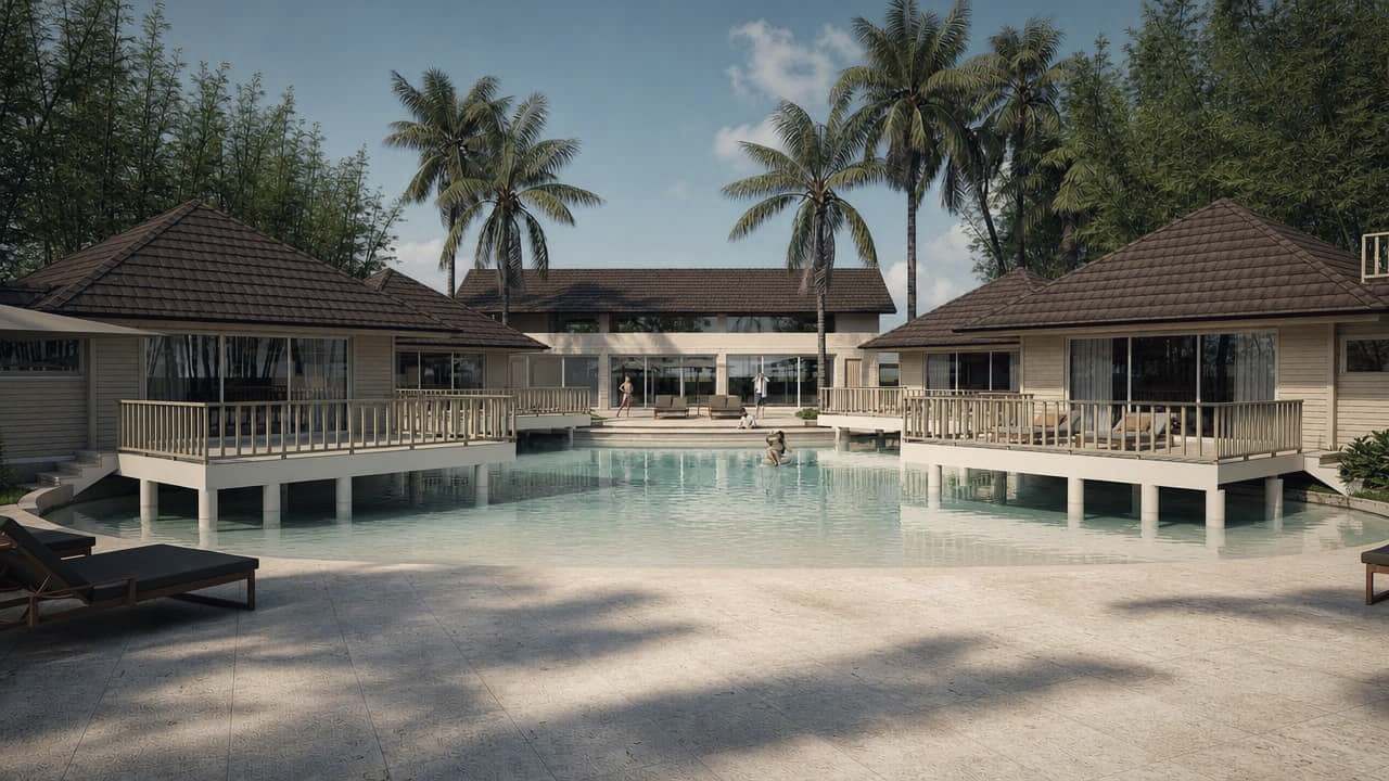 Pavilions on the water